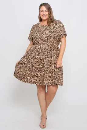 Asher Dress - Beige Leopard